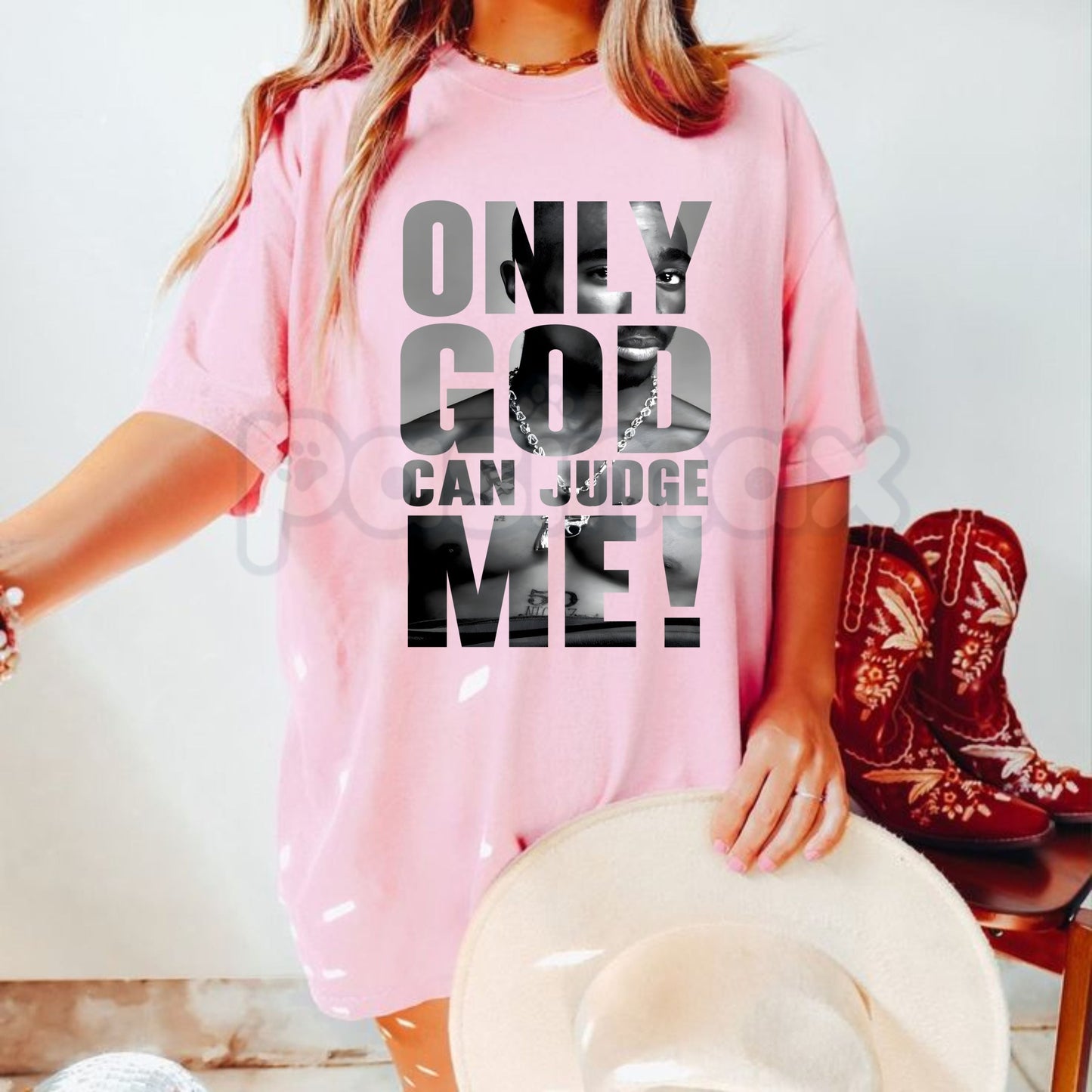 Tupac "Only God Can Judge Me" T-Shirt – Premium 100% Cotton 2Pac Graphic Tee, Vintage Aesthetic Hip-Hop Legend Top, Soft Lived-In Heavyweight West Coast Streetwear, Made in USA Pasimax