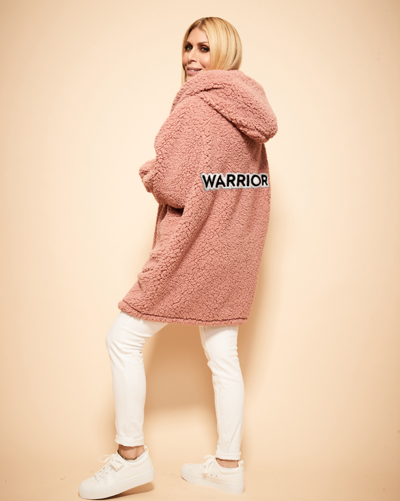 The Warrior Effect™ by Jill Martin Chenille Logo Sherpa Lounger Jacket Jill Martin