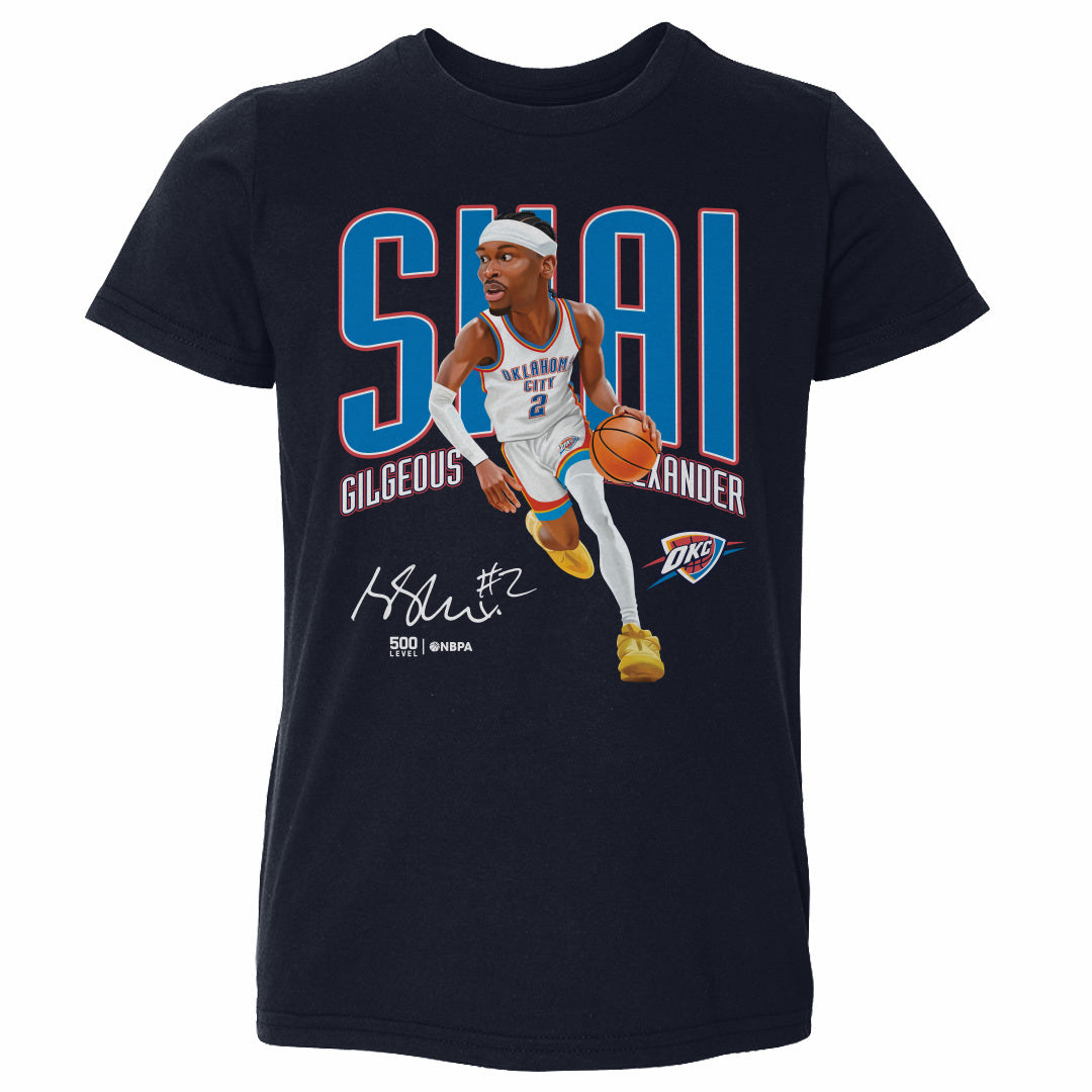 Shai Gilgeous-Alexander Oklahoma City Thunder Caricature WHT 500 LEVEL