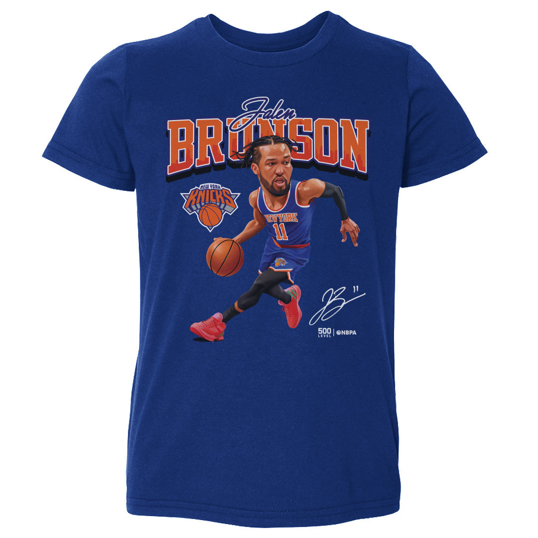 Jalen Brunson New York Knicks Caricature WHT 500 LEVEL