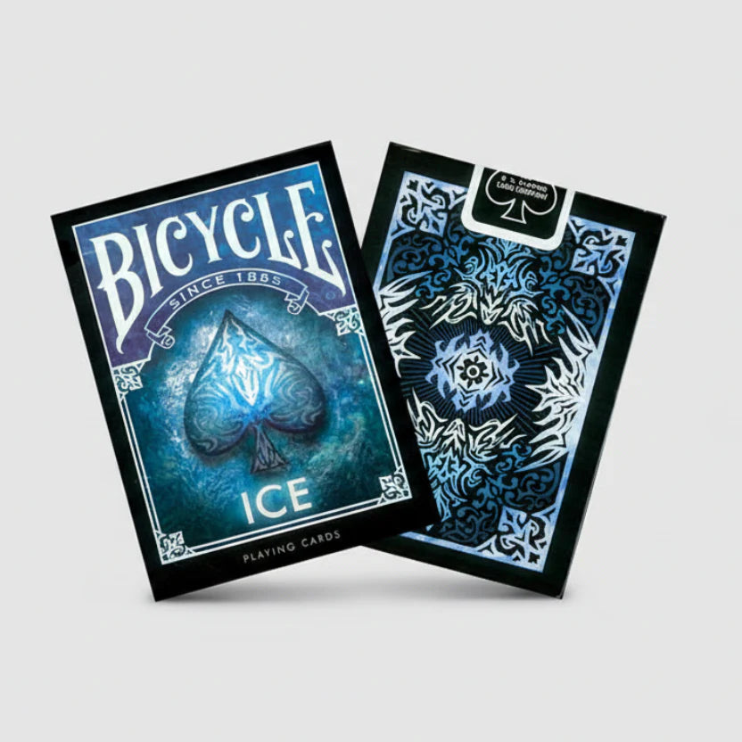 Bicycle Ice Playing Cards – Frozen Cyan & Black Design ClassicDecks