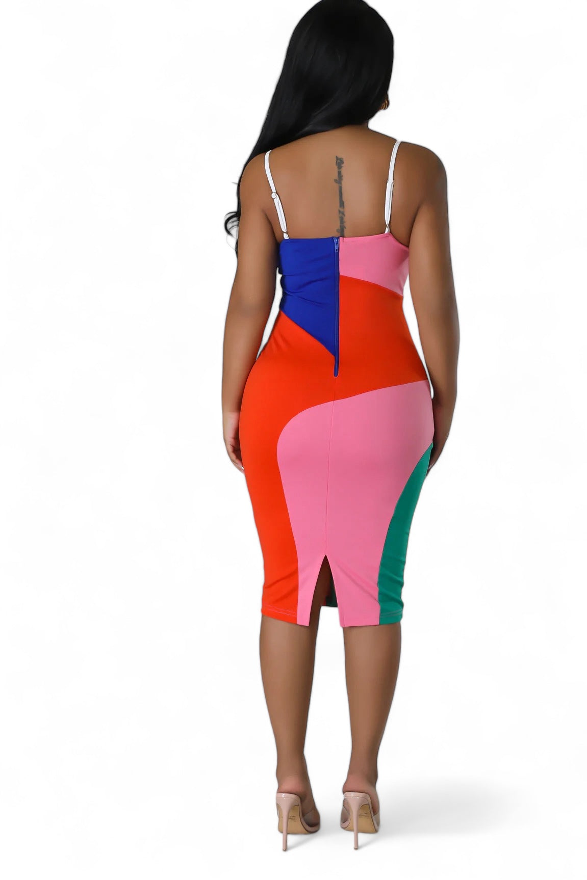 Multicolor Bra Cup Midi Dress The House of Stylez