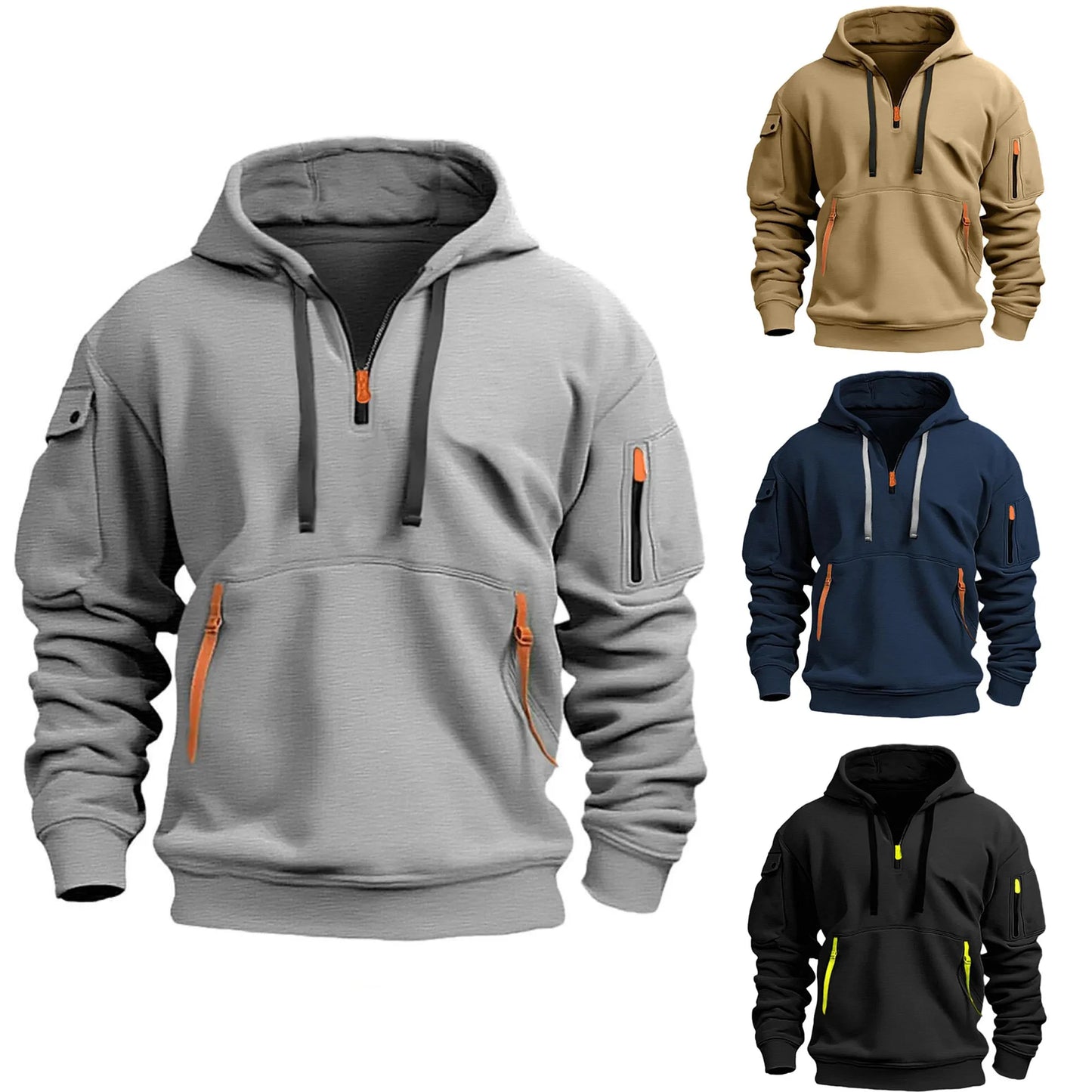 Cotton Dropped Shoulder Hooded Sweatshirt Men's Women's