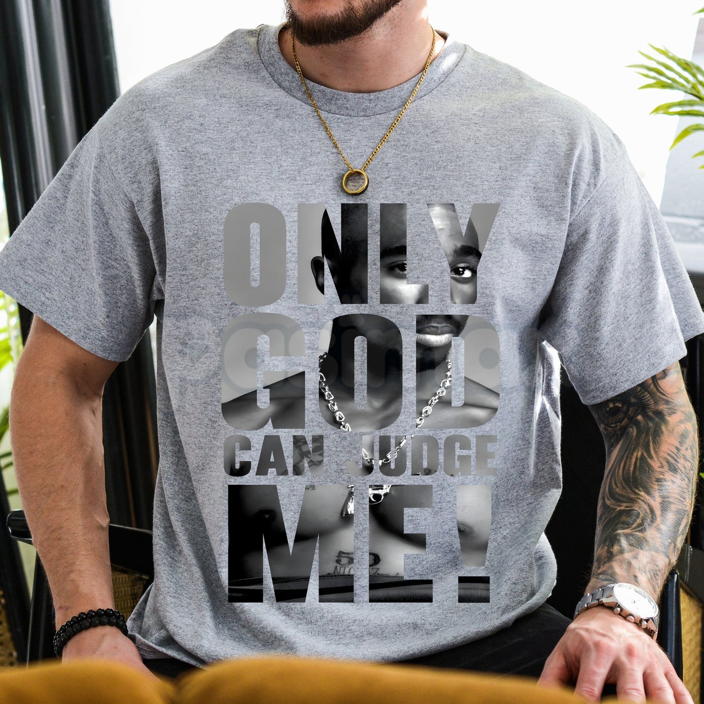 Tupac "Only God Can Judge Me" T-Shirt – Premium 100% Cotton 2Pac Graphic Tee, Vintage Aesthetic Hip-Hop Legend Top, Soft Lived-In Heavyweight West Coast Streetwear, Made in USA Pasimax
