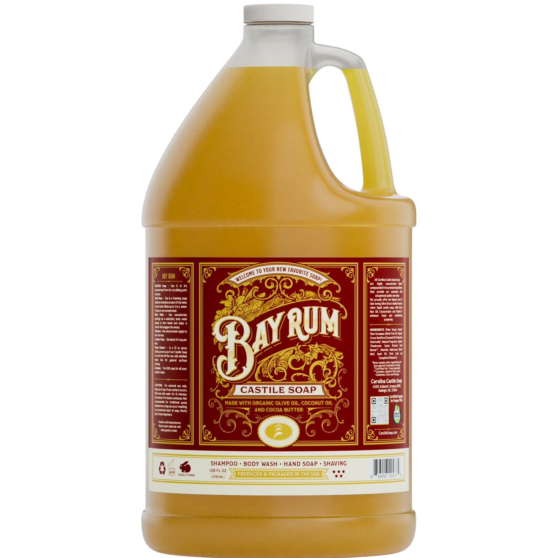 Bay Rum Castile Soap Carolina Castile Soap