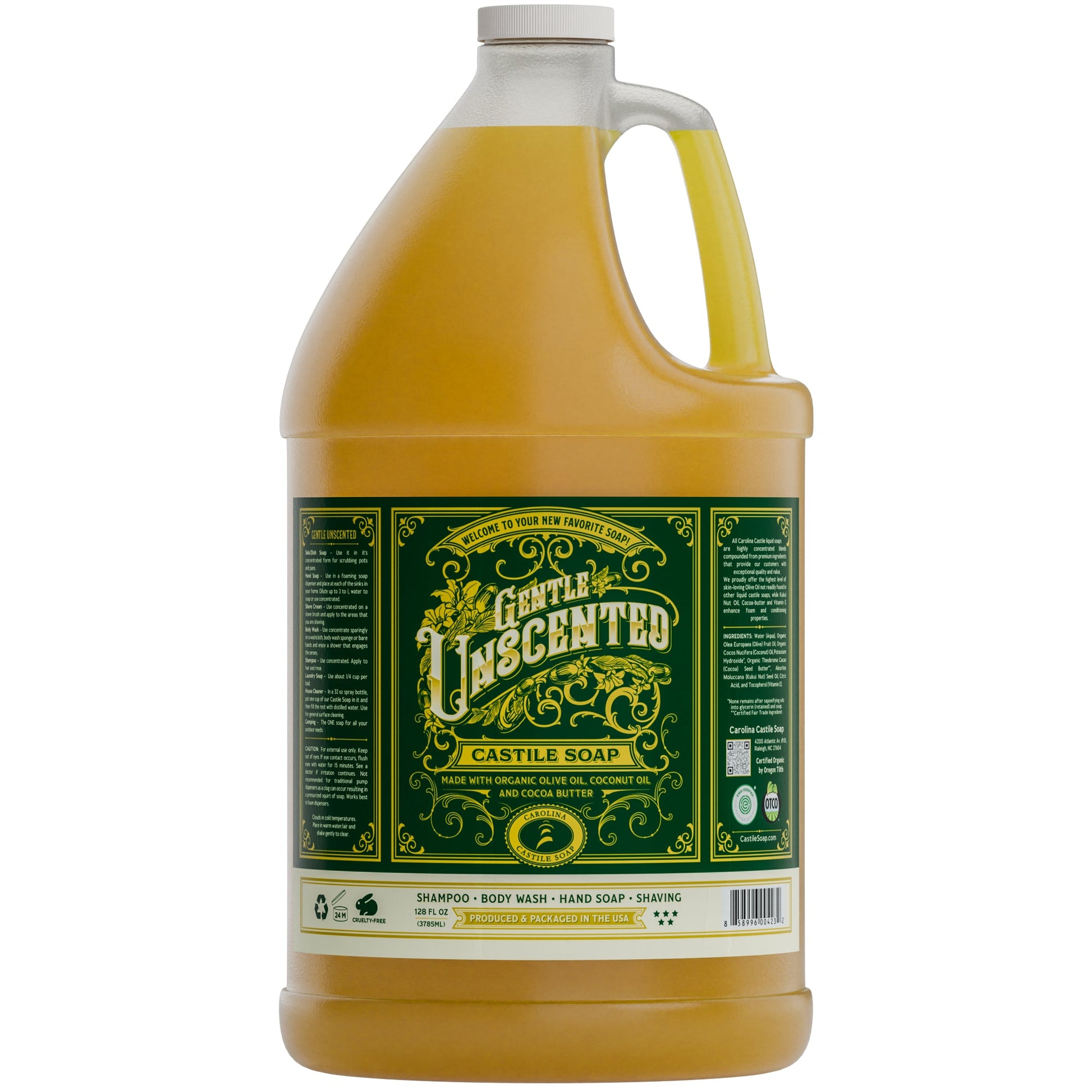 Gentle Unscented Castile Soap Carolina Castile Soap
