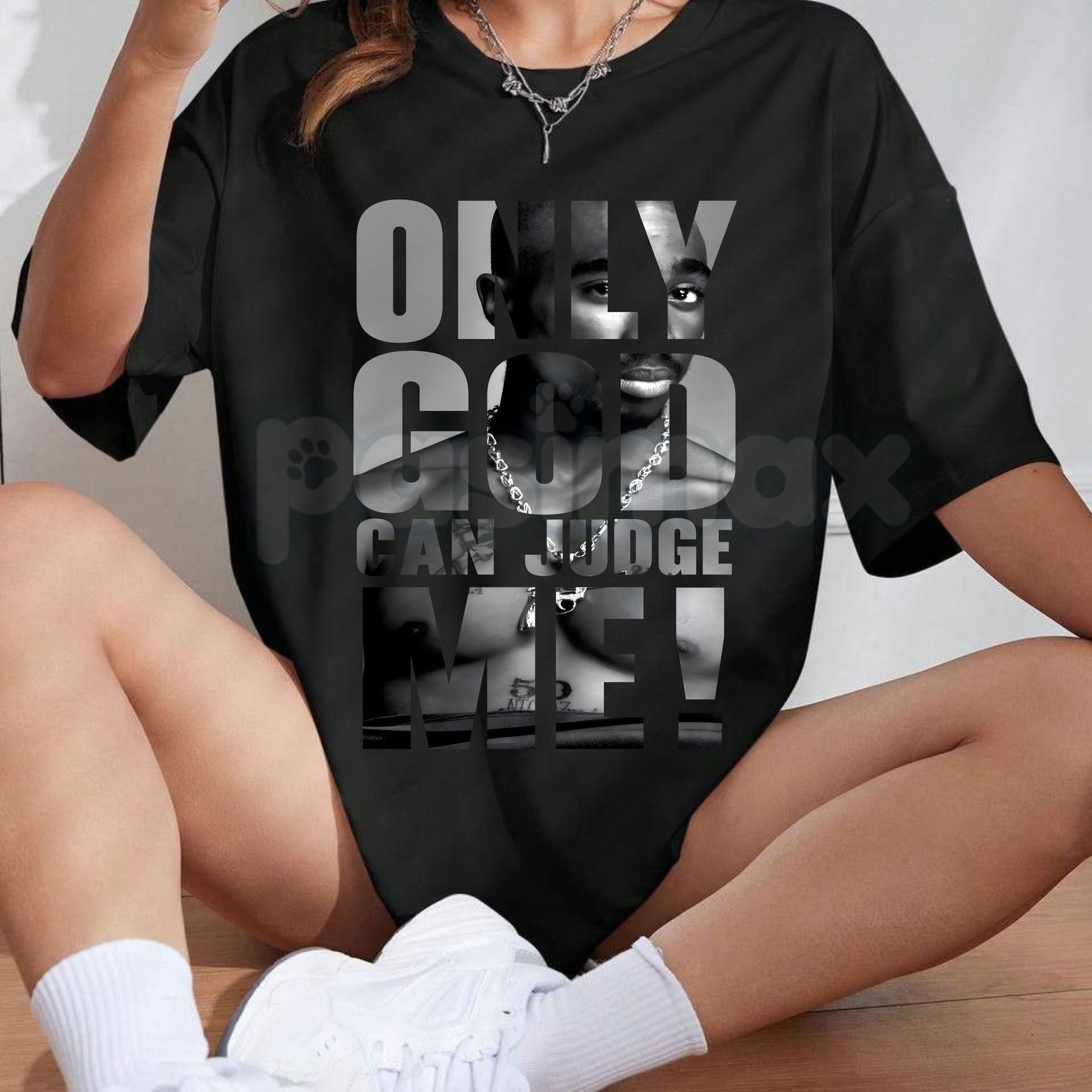Tupac "Only God Can Judge Me" T-Shirt – Premium 100% Cotton 2Pac Graphic Tee, Vintage Aesthetic Hip-Hop Legend Top, Soft Lived-In Heavyweight West Coast Streetwear, Made in USA Pasimax