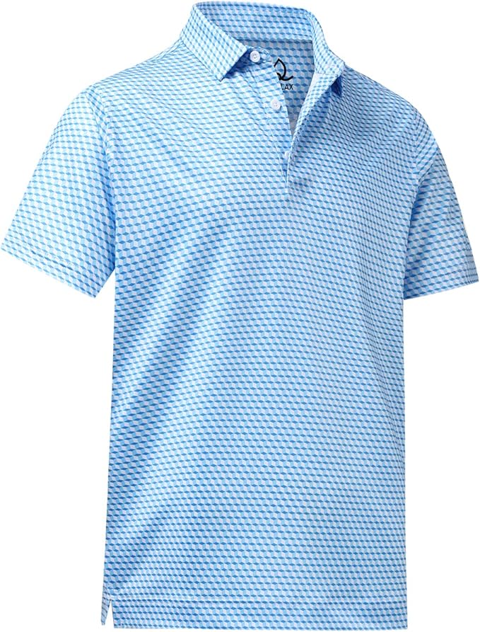 DEOLAX Mens Polo Shirts Fashion Print Mens Golf Shirt Dry Fit Mens Golf Polo Short Sleeve Quick Dry Funny Golf Shirt for Men IronWave Fitness