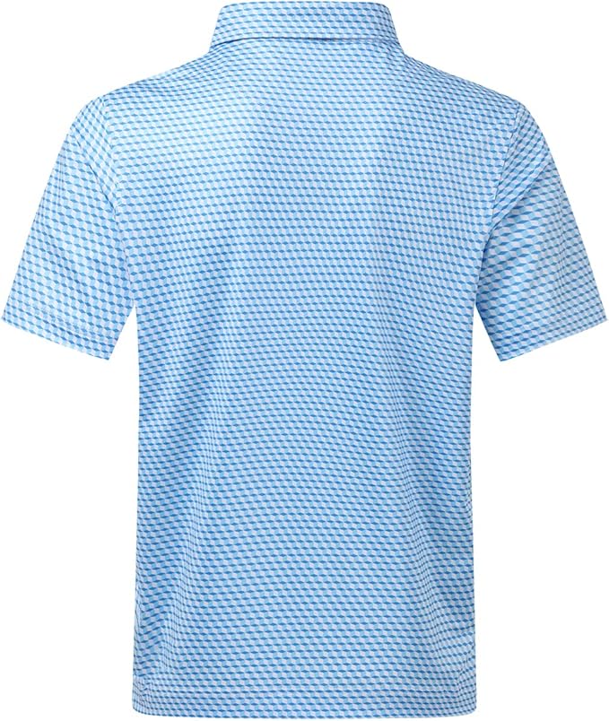 DEOLAX Mens Polo Shirts Fashion Print Mens Golf Shirt Dry Fit Mens Golf Polo Short Sleeve Quick Dry Funny Golf Shirt for Men IronWave Fitness