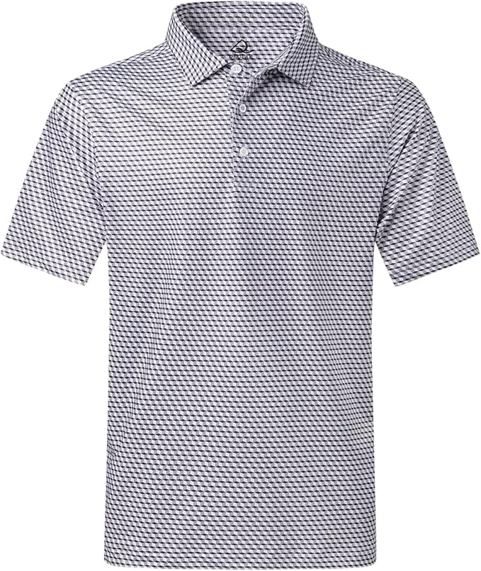DEOLAX Mens Polo Shirts Fashion Print Mens Golf Shirt Dry Fit Mens Golf Polo Short Sleeve Quick Dry Funny Golf Shirt for Men IronWave Fitness
