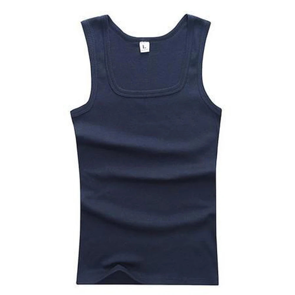 Summer Plus Size Men Clothing Tank Tops Black White Gray Singlets Sleeveless Fitness Men Vest Casual Bodybuilding Vest New FashionMojos.com