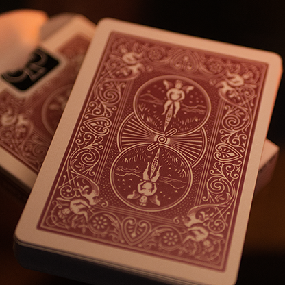 Bicycle Metallic Ruby Playing Cards – Metallic Ink Rider Back Deck ClassicDecks