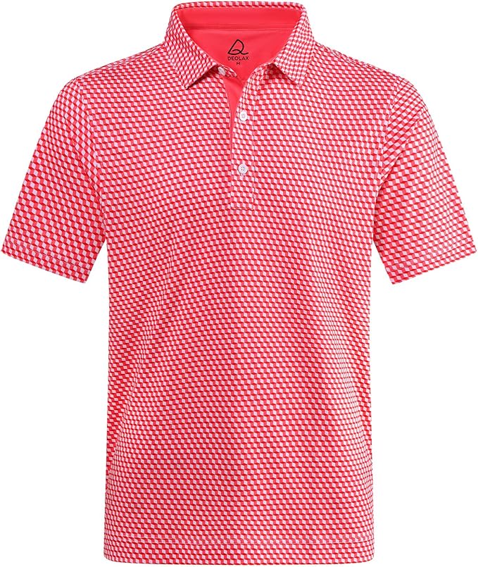 DEOLAX Mens Polo Shirts Fashion Print Mens Golf Shirt Dry Fit Mens Golf Polo Short Sleeve Quick Dry Funny Golf Shirt for Men IronWave Fitness