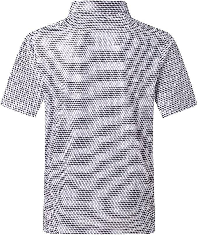 DEOLAX Mens Polo Shirts Fashion Print Mens Golf Shirt Dry Fit Mens Golf Polo Short Sleeve Quick Dry Funny Golf Shirt for Men IronWave Fitness