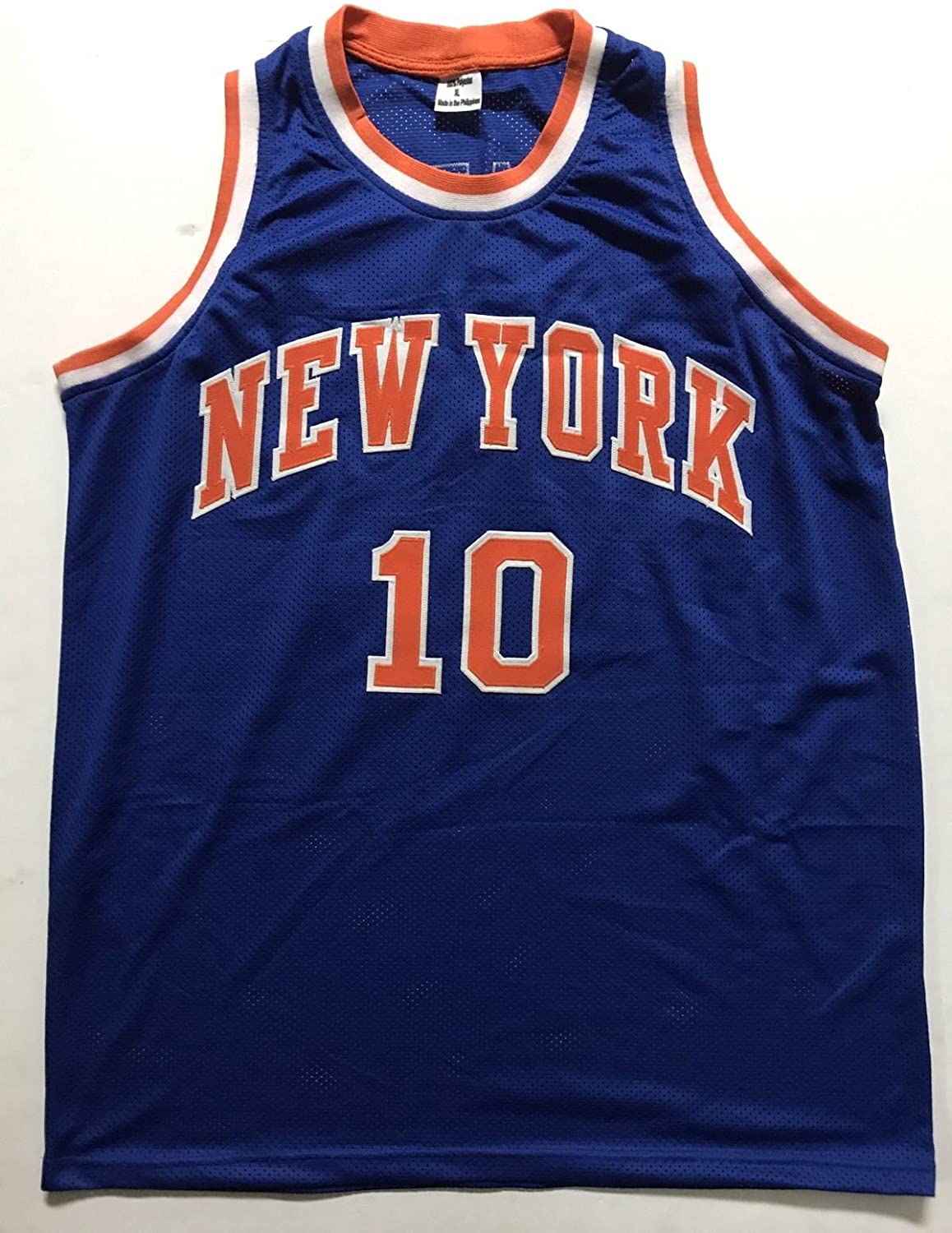Autographed/Signed Walt Frazier New York Knicks Blue Basketball Jersey JSA COA Hall of Fame Sports Memorabilia