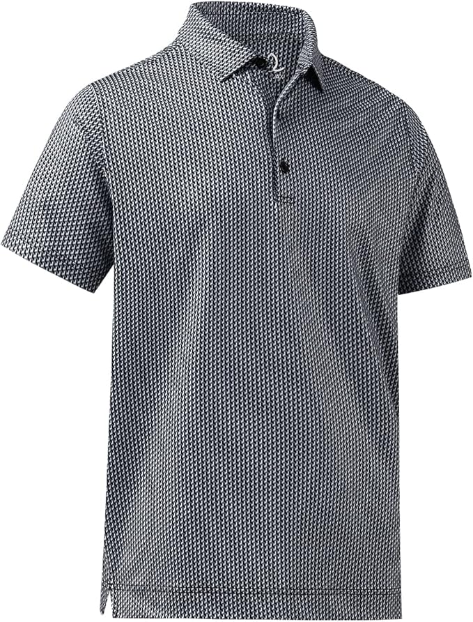 DEOLAX Mens Polo Shirts Fashion Print Mens Golf Shirt Dry Fit Mens Golf Polo Short Sleeve Quick Dry Funny Golf Shirt for Men IronWave Fitness