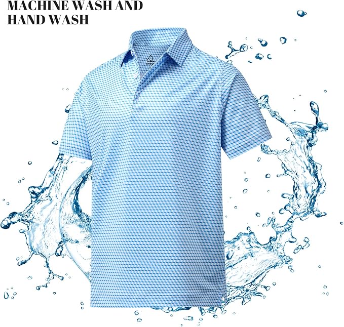 DEOLAX Mens Polo Shirts Fashion Print Mens Golf Shirt Dry Fit Mens Golf Polo Short Sleeve Quick Dry Funny Golf Shirt for Men IronWave Fitness