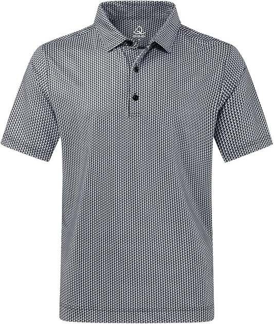 DEOLAX Mens Polo Shirts Fashion Print Mens Golf Shirt Dry Fit Mens Golf Polo Short Sleeve Quick Dry Funny Golf Shirt for Men IronWave Fitness