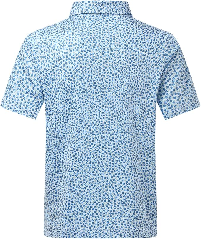 DEOLAX Mens Polo Shirts Fashion Print Mens Golf Shirt Dry Fit Mens Golf Polo Short Sleeve Quick Dry Funny Golf Shirt for Men IronWave Fitness