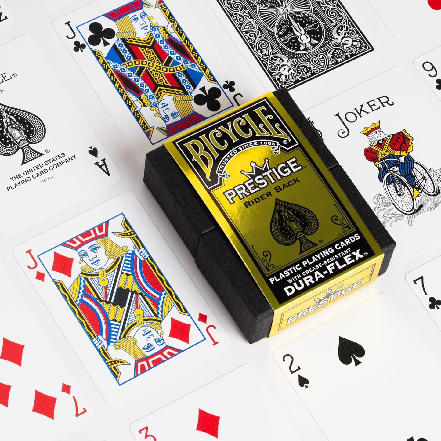 Bicycle Prestige Playing Cards – Black – 100% Plastic with Dura-Flex Technology ClassicDecks