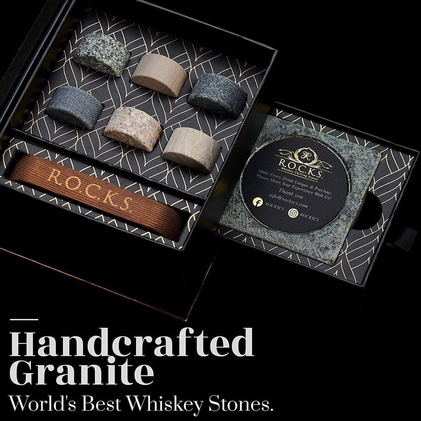 The Gentleman's Set - Cigar Aficionado DC-ROCKS Whiskey Chilling Stones