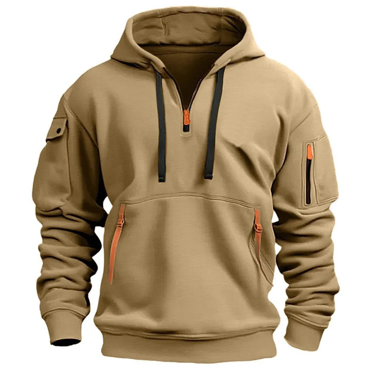 Cotton Dropped Shoulder Hooded Sweatshirt Men's Women's