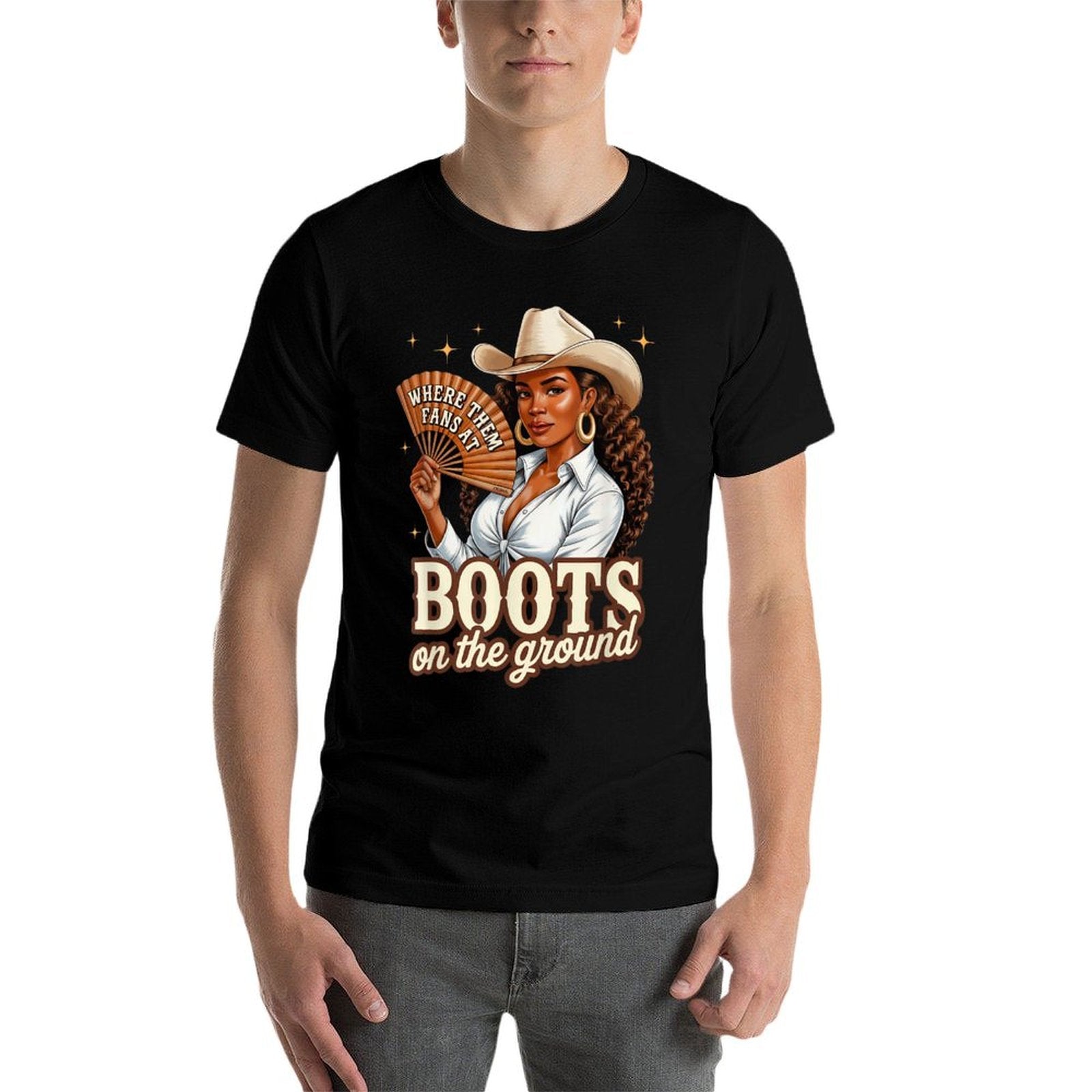 Boots On Ground Juneteenth Cowgirl Western Rodeo Black Women Odor-resistant T-Shirt DOBOER