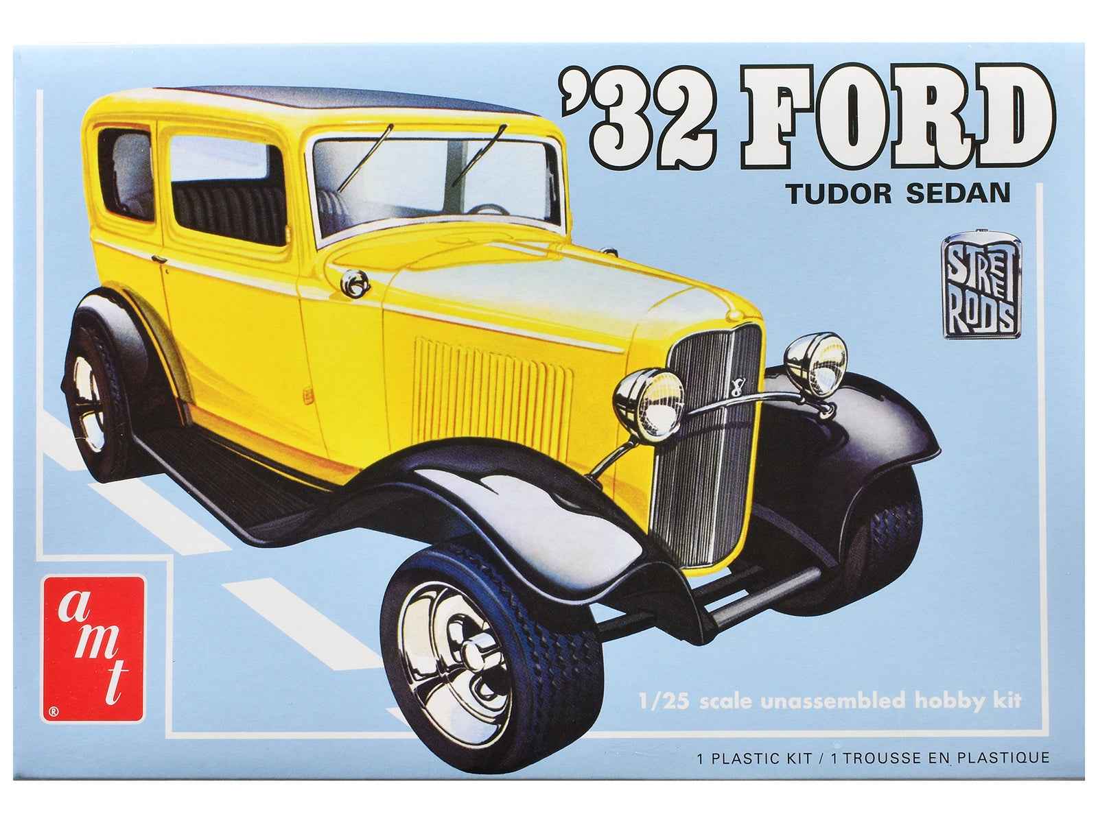 Skill 2 Model Kit 1932 Ford Tudor Sedan "Street Rods" Series 1/25 Scale Model by AMT Miniature Motors