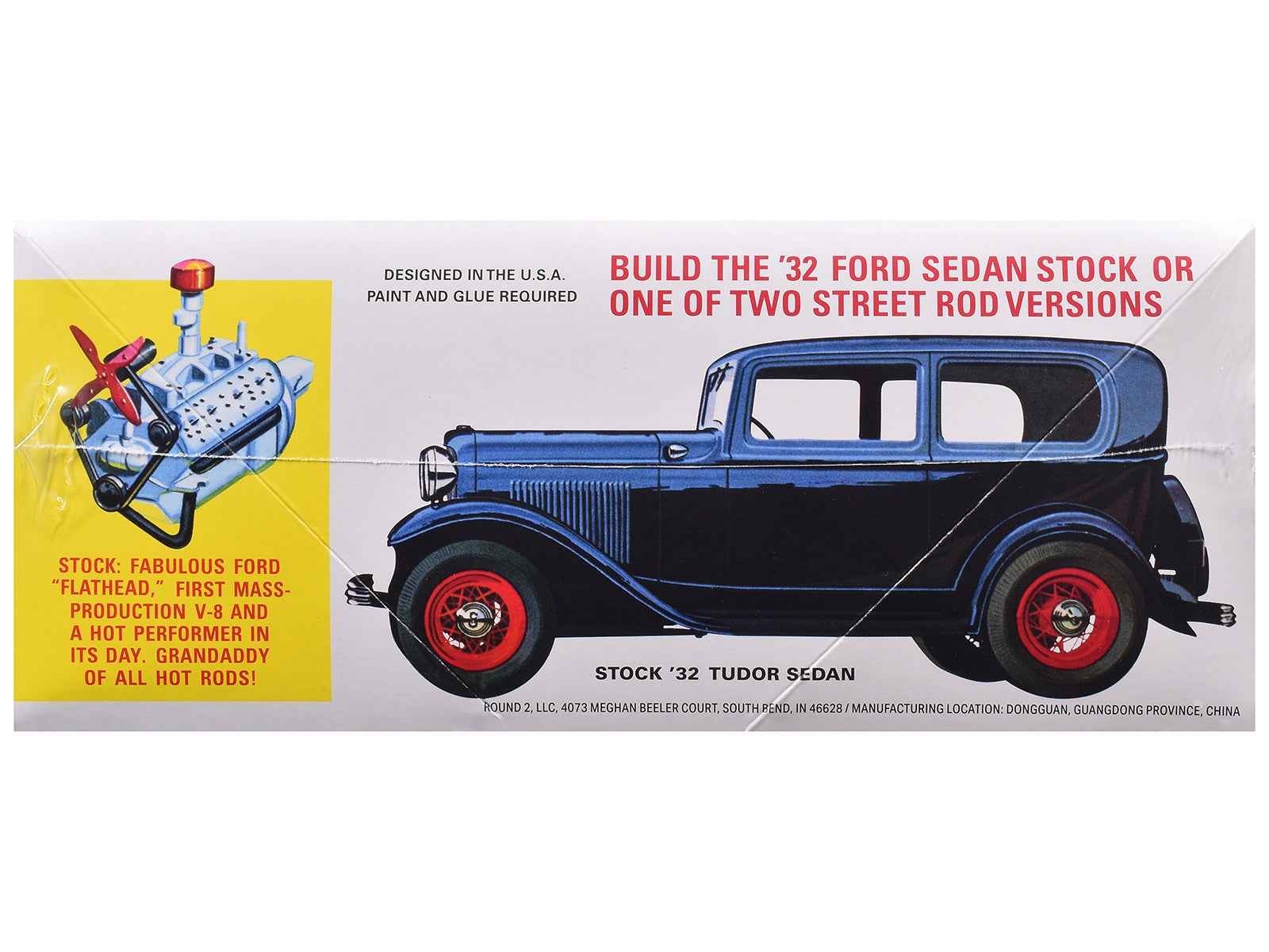 Skill 2 Model Kit 1932 Ford Tudor Sedan "Street Rods" Series 1/25 Scale Model by AMT Miniature Motors