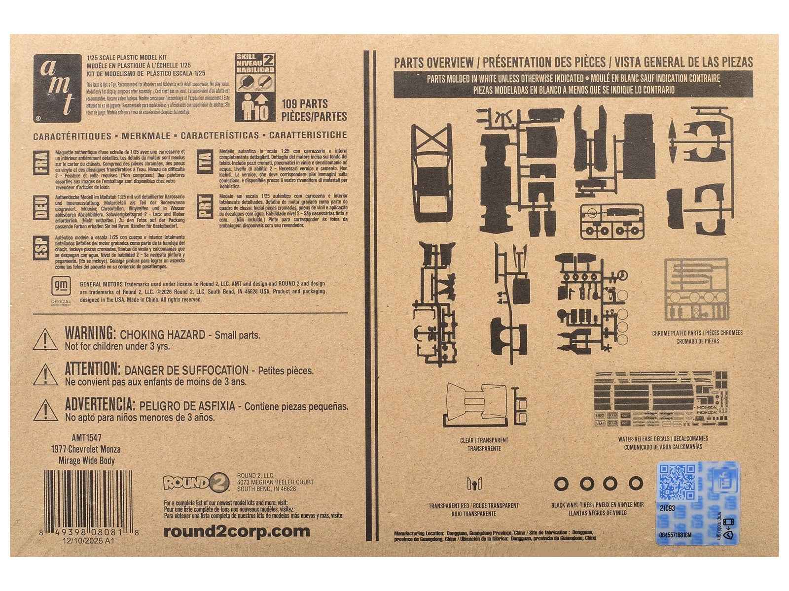 Skill 2 Model Kit 1977 Chevrolet Monza Mirage Wide Body "Street Machine" 1/25 Scale Model by AMT Miniature Motors