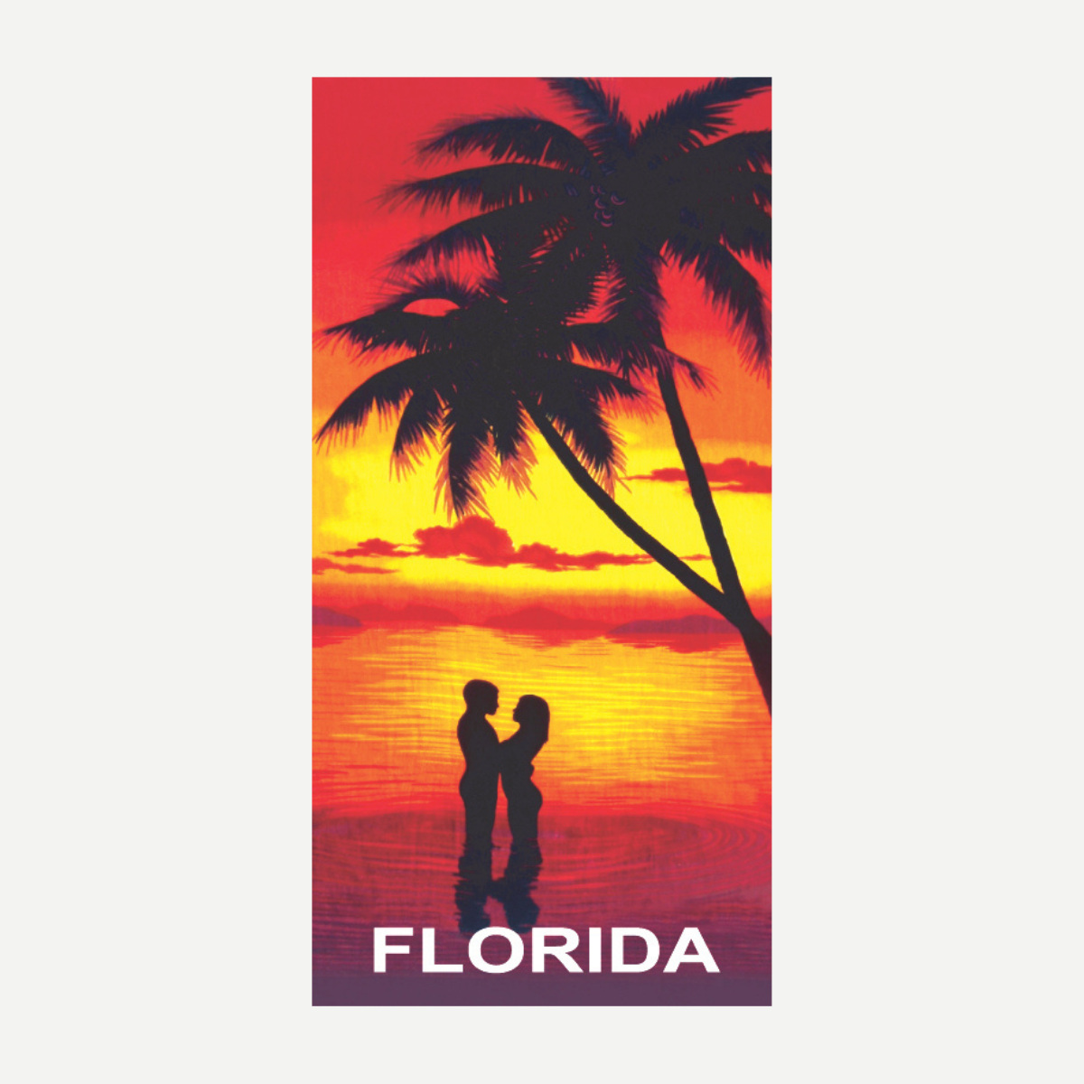 A Couple at Sunset FL Beach Towel Towels World