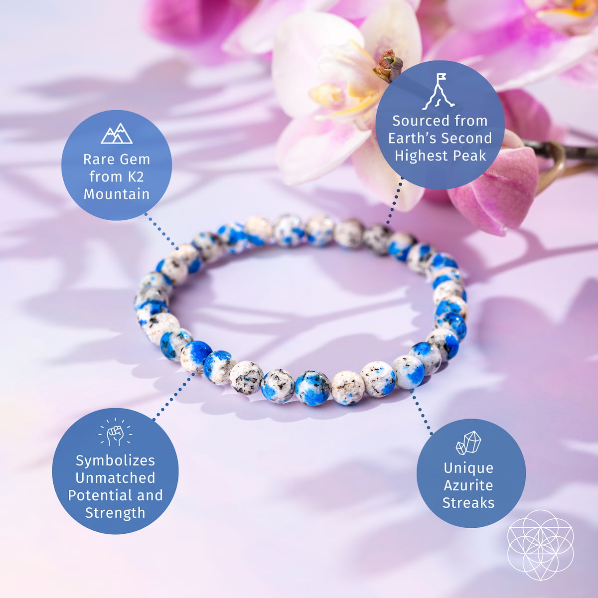 Rare K2 Stone Bracelet of Spiritual Adventure | 6mm Conscious Items