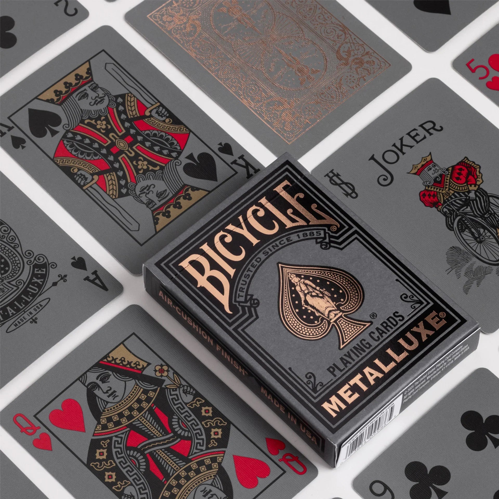 Bicycle Black and Rose Gold Metalluxe Playing Cards – Premium Foil Edition ClassicDecks