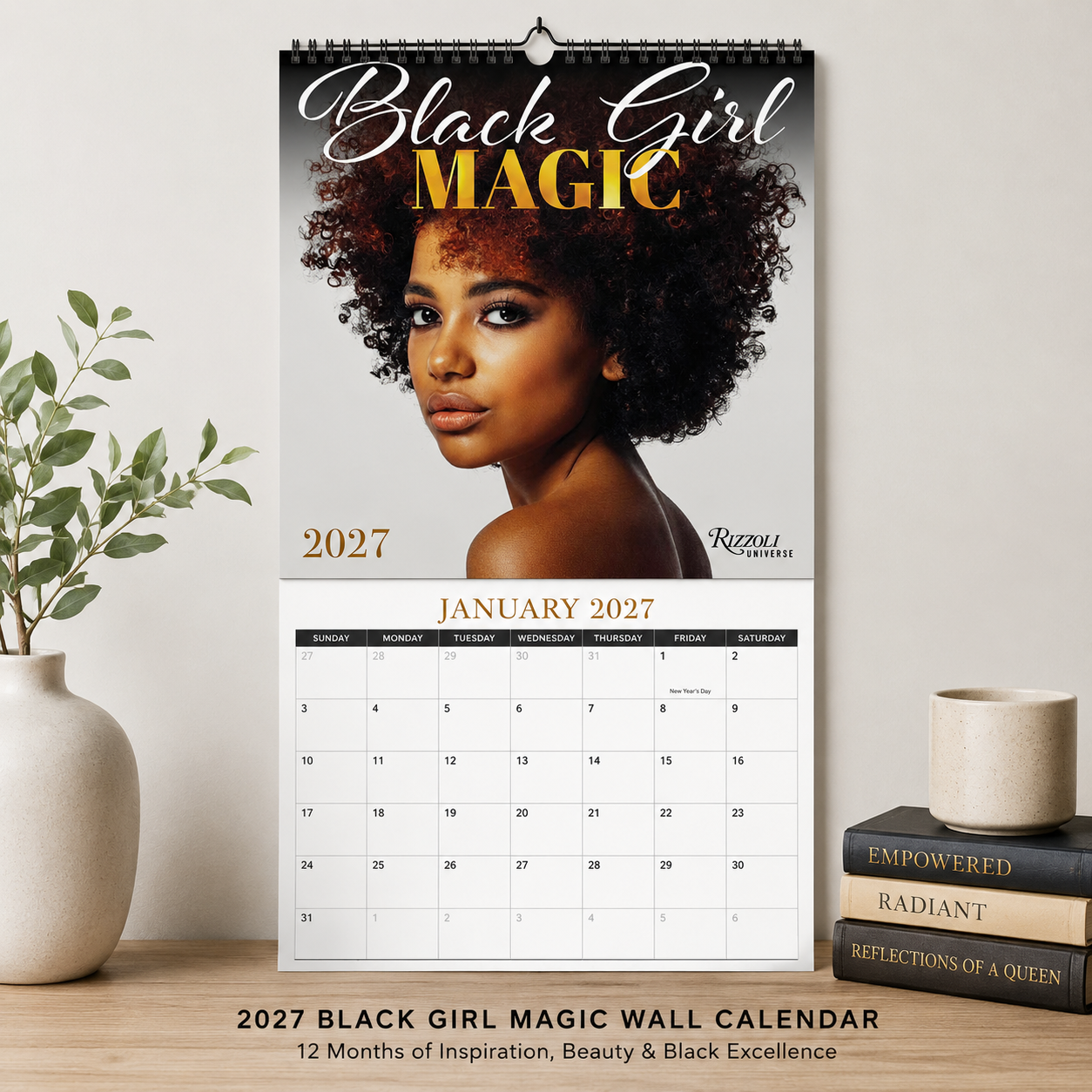 Black Girl Magic 2027 Wall Calendar FashionMojos.com
