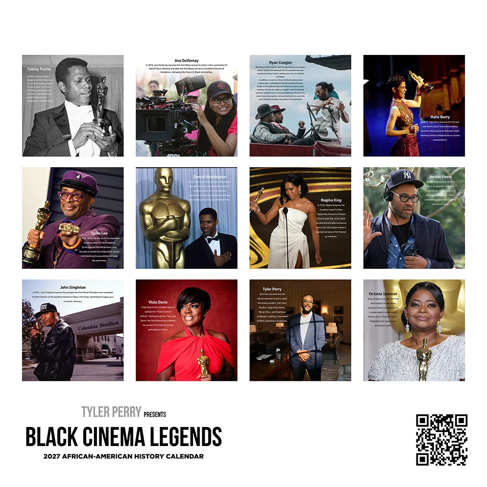 2027 Black Cinema Legends Calendar Bent
