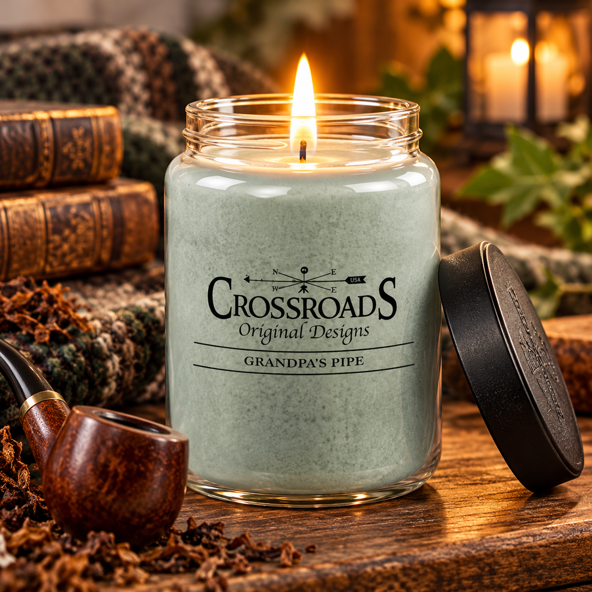 Crossroads Grandpa's Pipe Scented 2-Wick Candle, 26 Ounce
