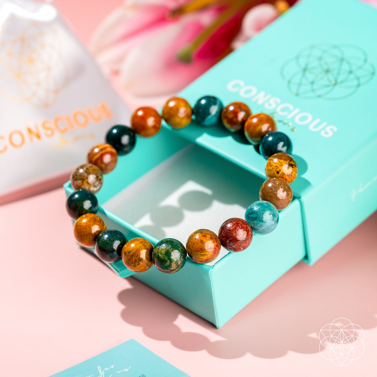 Quiet My Mind – Ocean Jasper Bracelet Conscious Items