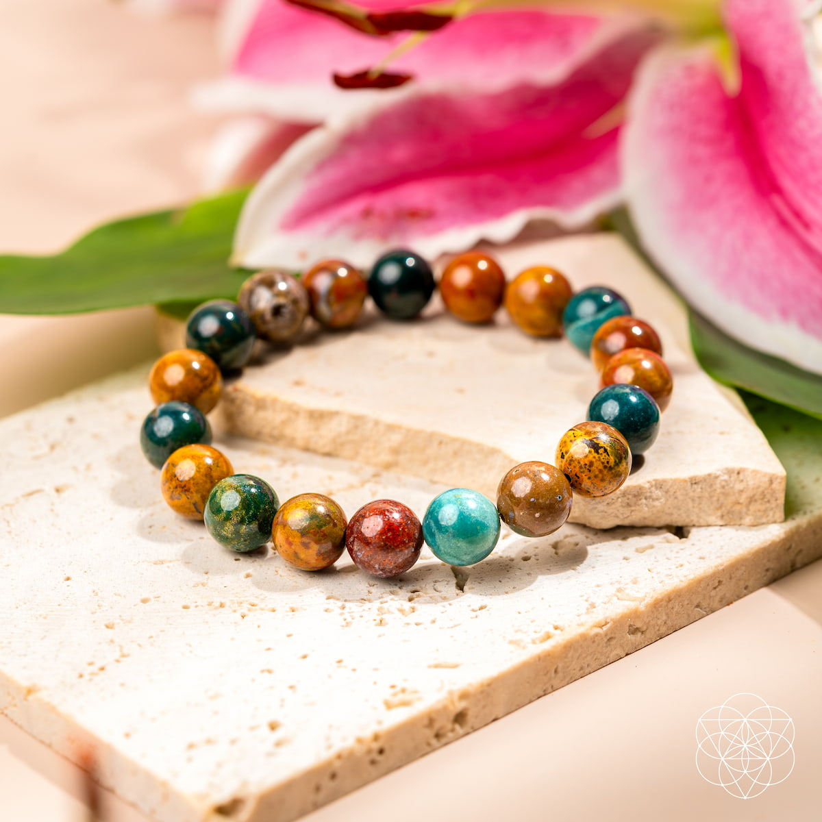Quiet My Mind – Ocean Jasper Bracelet Conscious Items