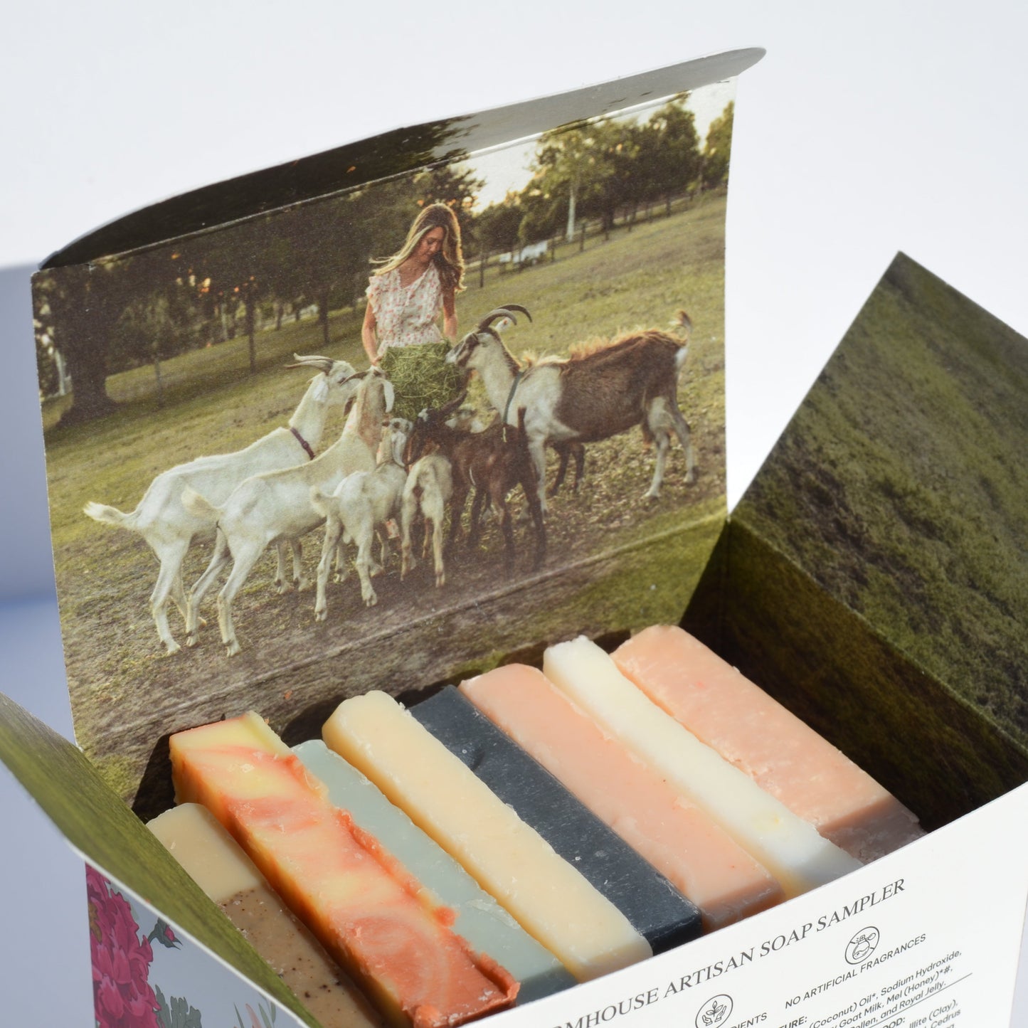 Farmhouse Artisan Goat Milk & Tallow Soap Sampler Pretty farm girl