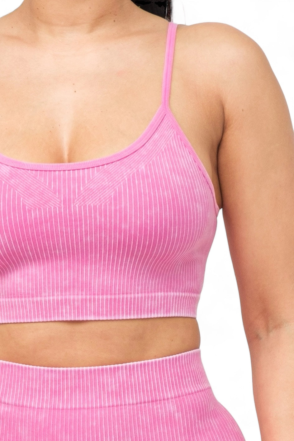 Washed Seamless Basic Tank Top and Shorts Set The House of Stylez