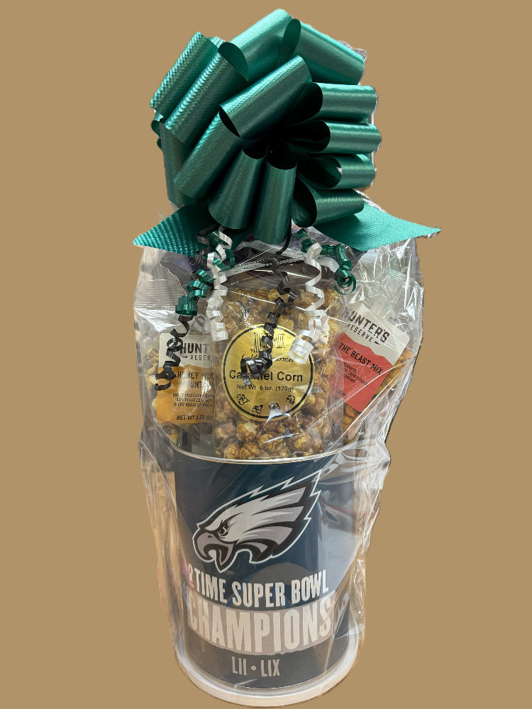 JGB Sports- Philadelphia Eagles 2 X Super Bowl Champions Gift Tin Basket - Made In America