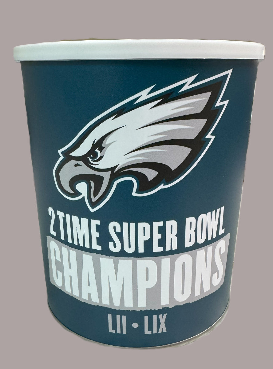 JGB Sports- Philadelphia Eagles 2 X Super Bowl Champions Gift Tin Basket - Made In America
