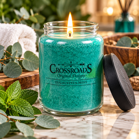 Crossroads Eucalyptus Mint Scented 2-Wick Candle, 26 Ounce