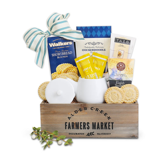 Garden Tea Tray Gift Basket Alder Creek Gift Baskets