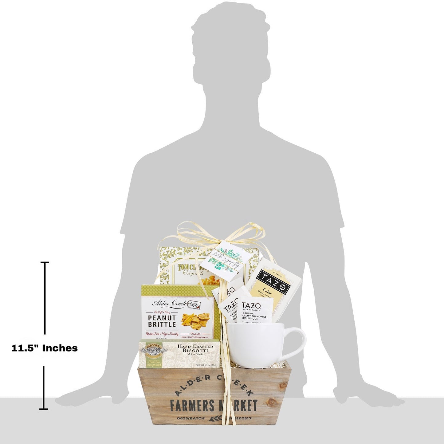 With Sympathy Tea Gift Basket Alder Creek Gift Baskets