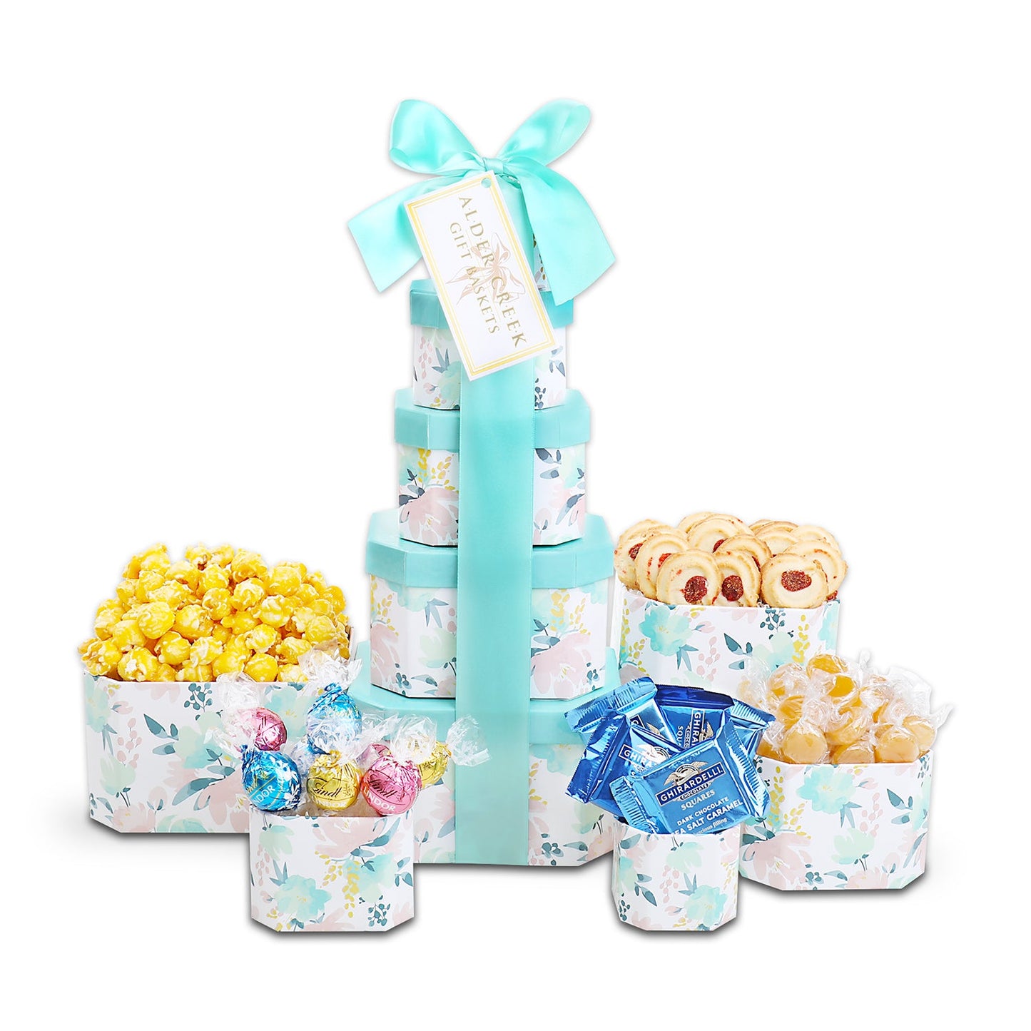 Summer Treats Gift Tower Alder Creek Gift Baskets