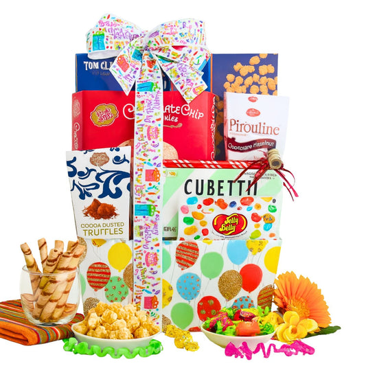 Let’s Celebrate! Birthday Treats Gift Basket Alder Creek Gift Baskets