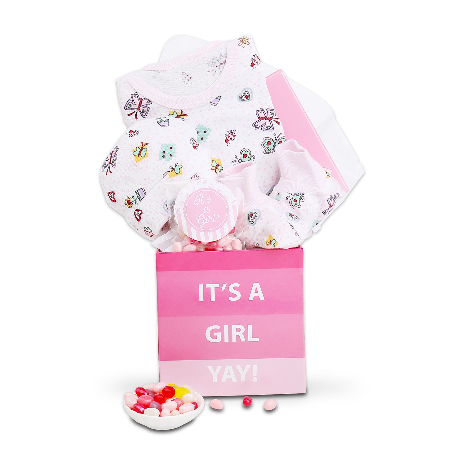 It's A Girl New Baby Gift Basket Alder Creek Gift Baskets
