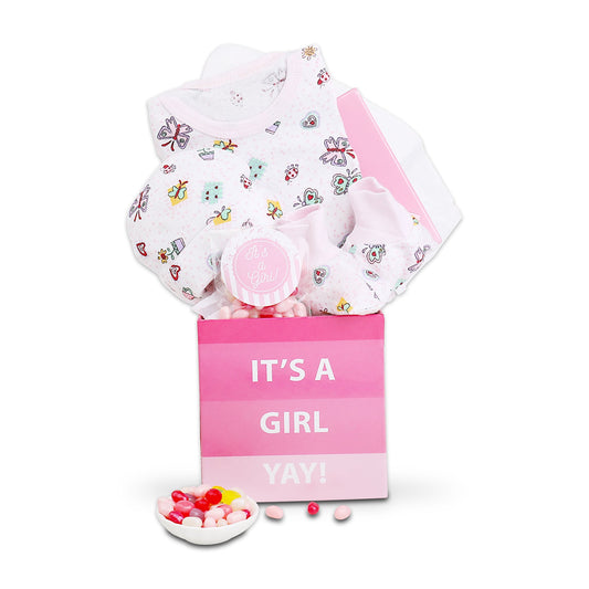It's A Girl New Baby Gift Basket Alder Creek Gift Baskets