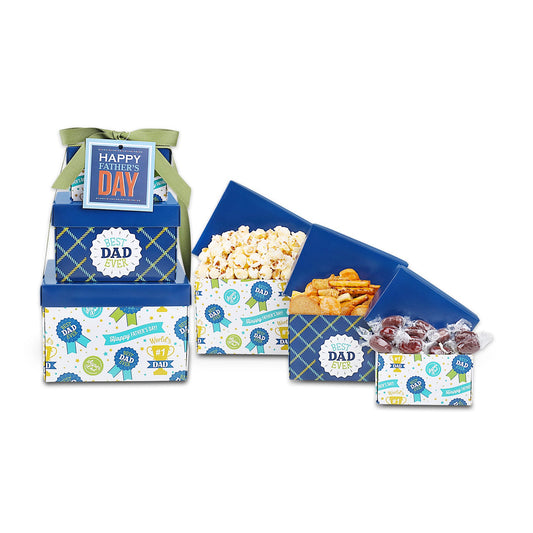 Best Dad Ever! Father's Day Snack Gift Tower Alder Creek Gift Baskets